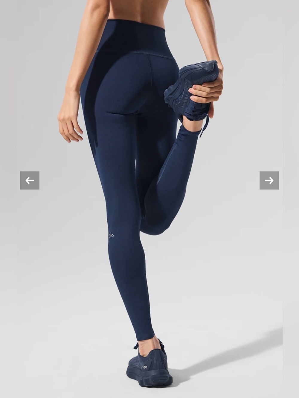 Alo Yoga Navy Blue Airlift High-Waist Leggings – Performance Activewear